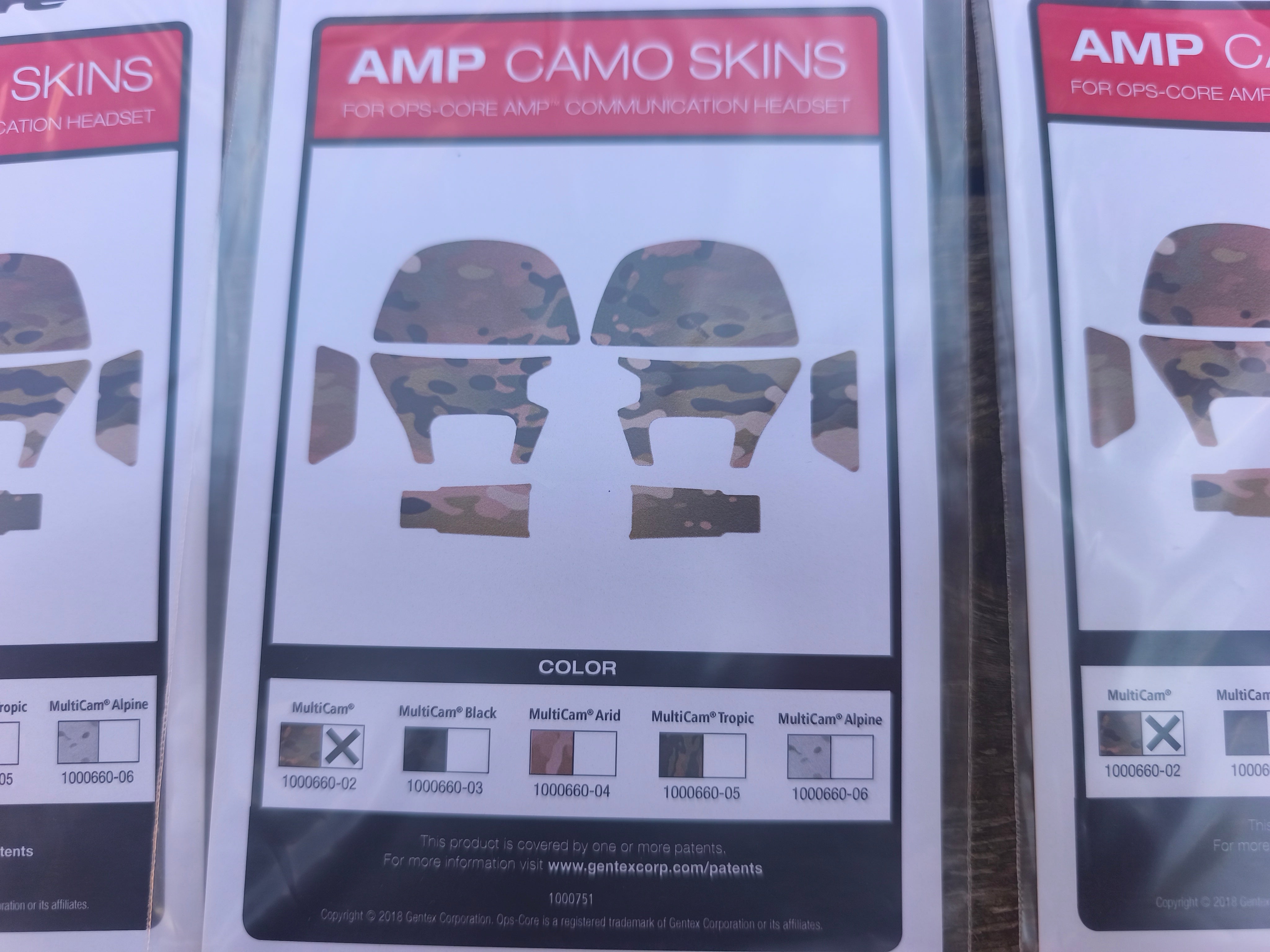 Opscore AMP camo skins, multicam