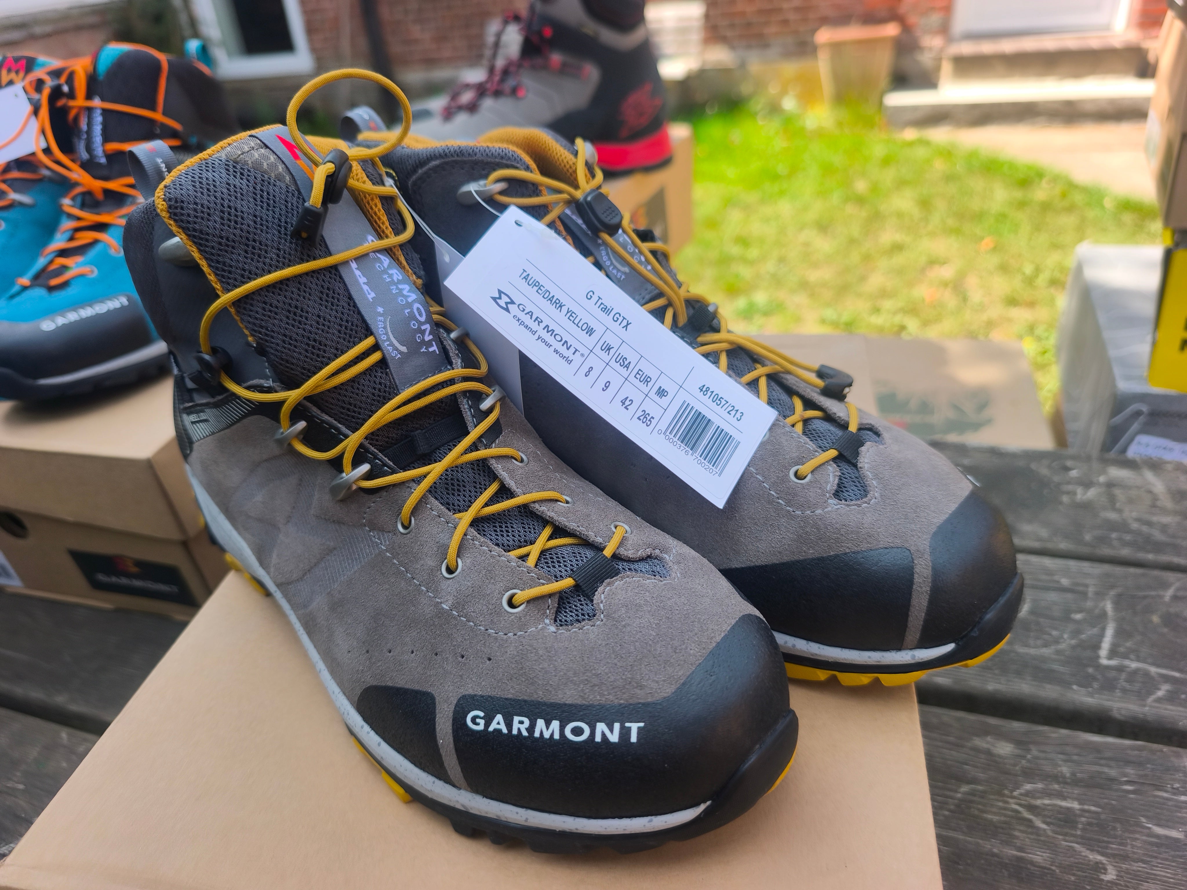 Garmont G-Trail Goretex, størrelse 42, farve Taupe/Dark Yellow.