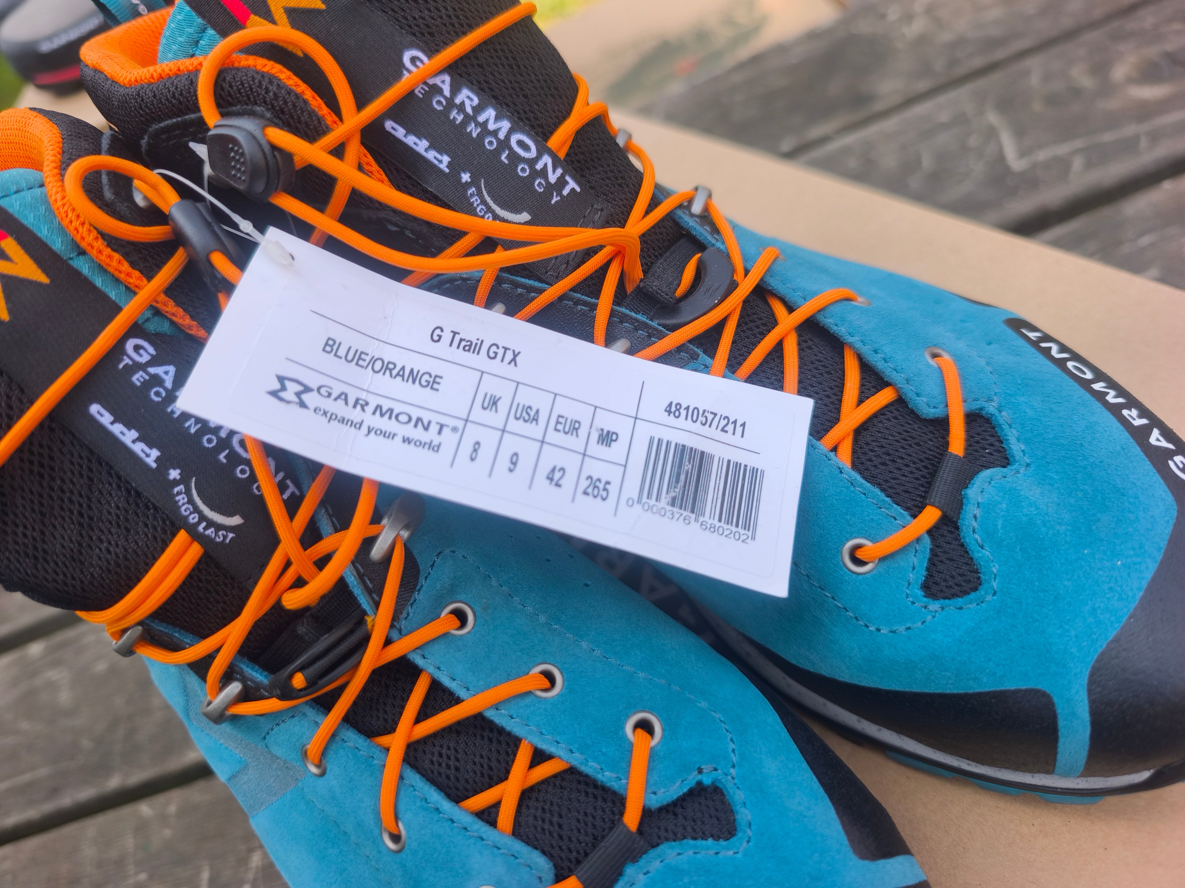 Garmint G-Trail Goretex, størrelse 42, farve Blue/orange