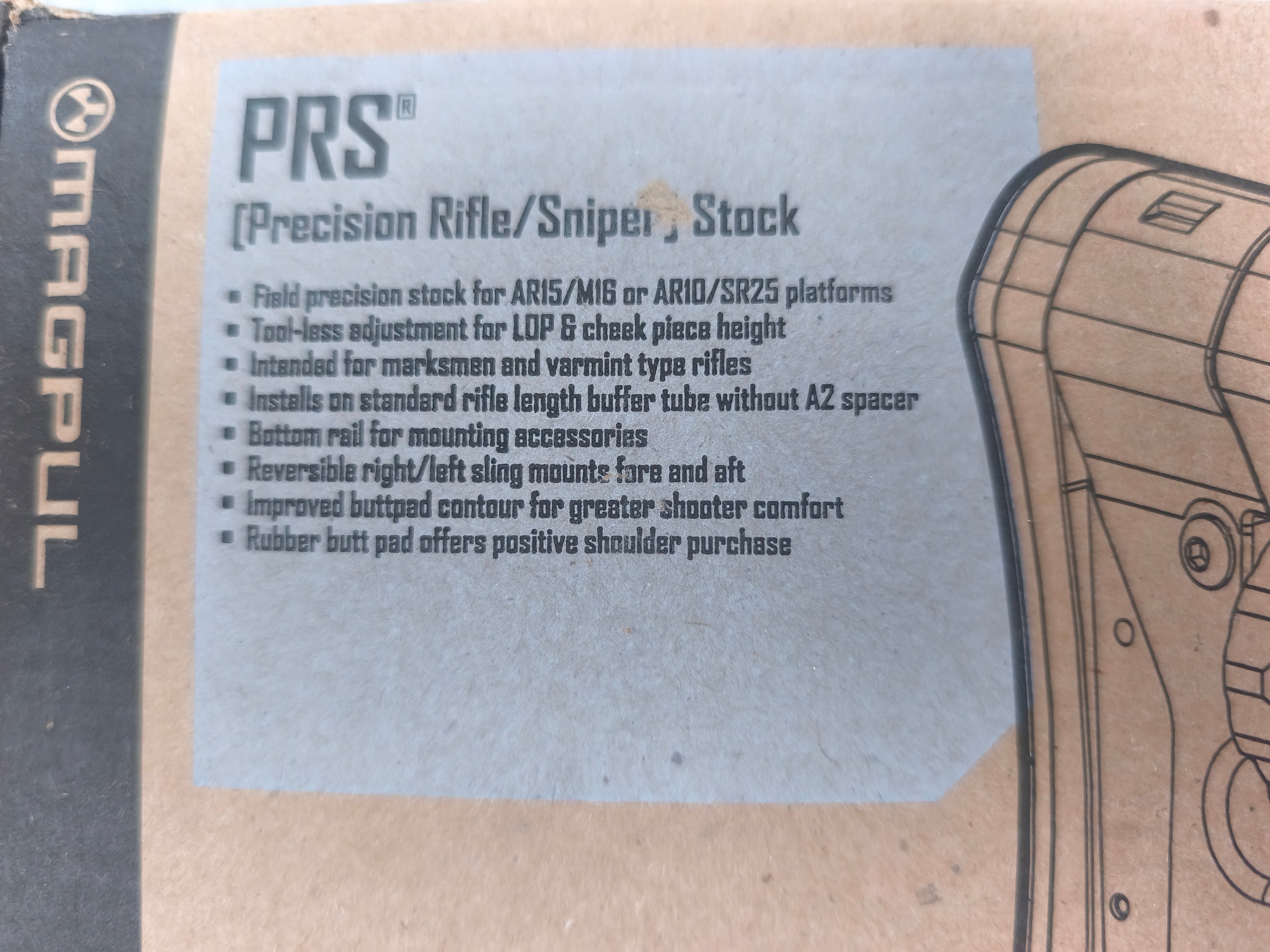 Magpul PRS kolbe, ny, tan