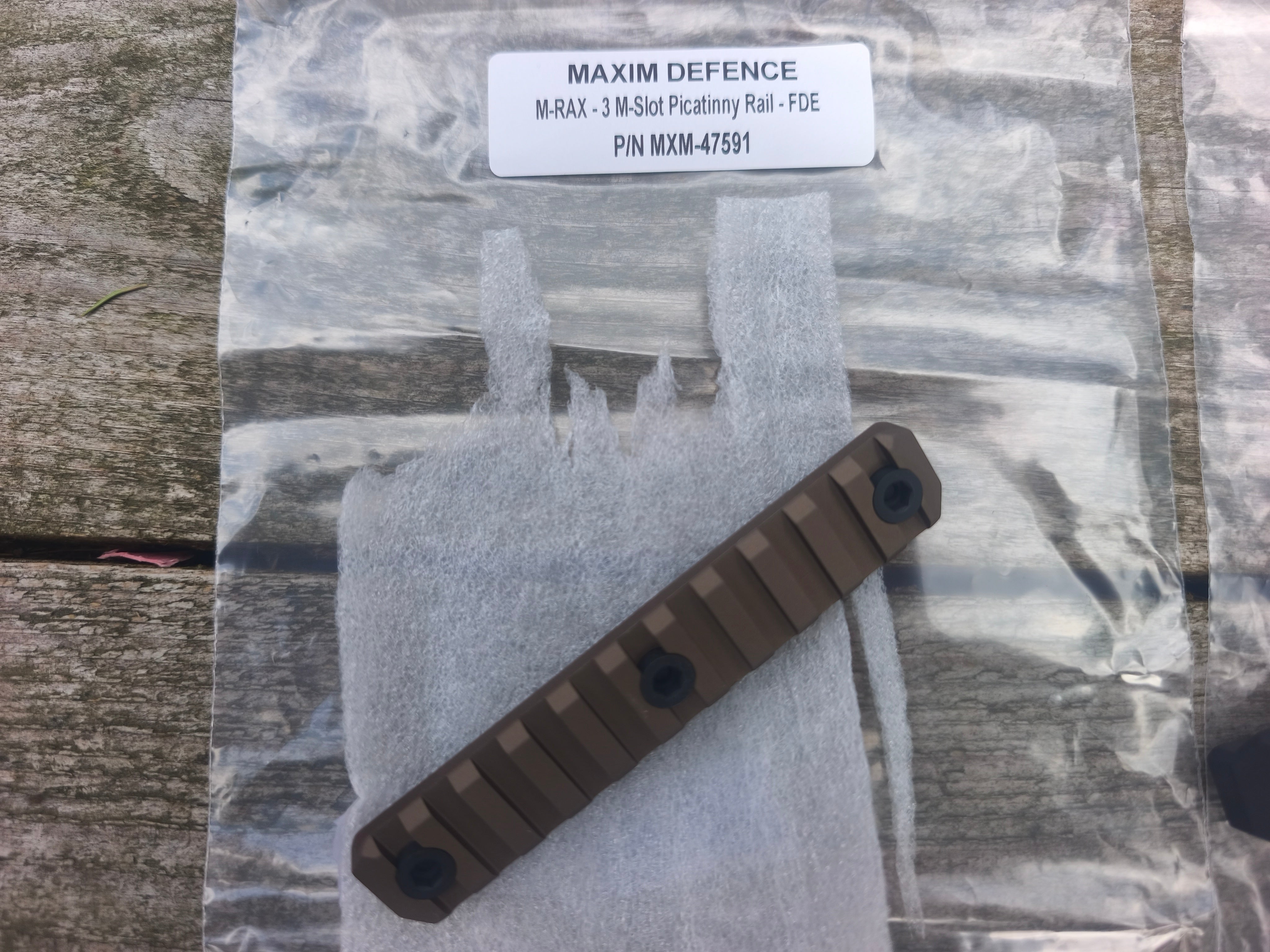 Maxim Defense Mrax M-lok rail til gevær m25, størrelse 3