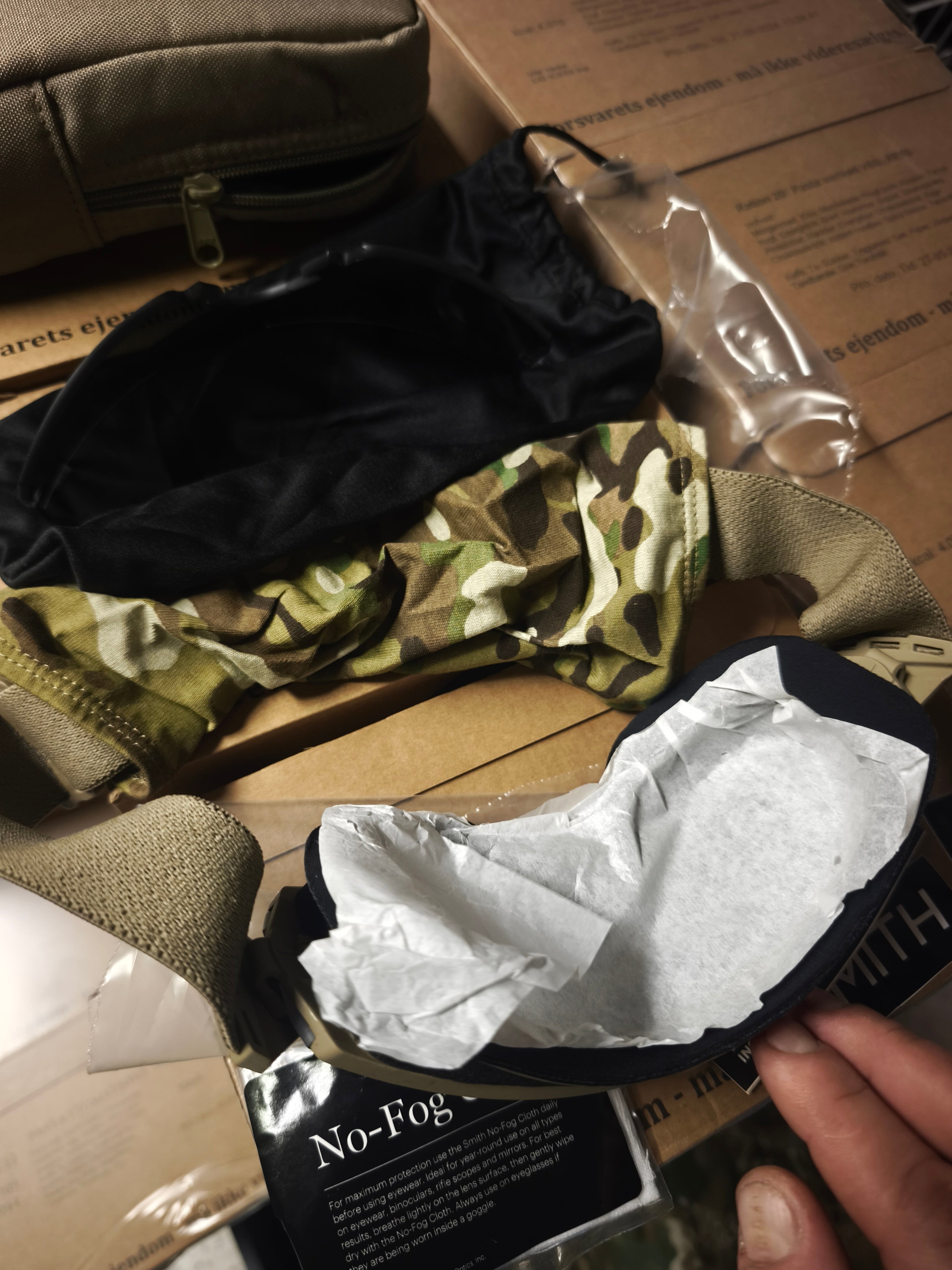 Smith Optics kørebrille, med klart og mørkt glas, sandfarvet, nye