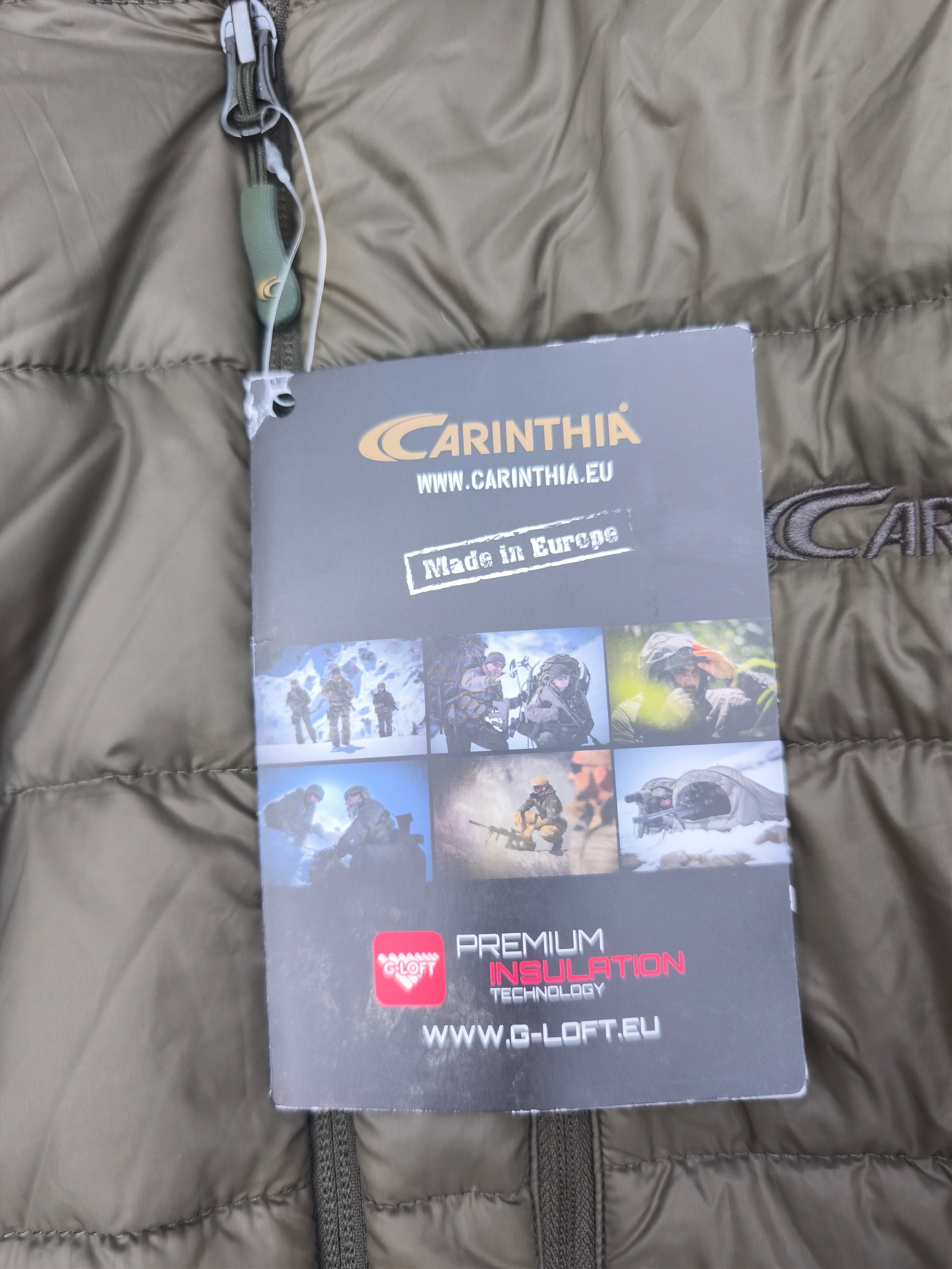 Carinthia jakke xl, oliven grøn