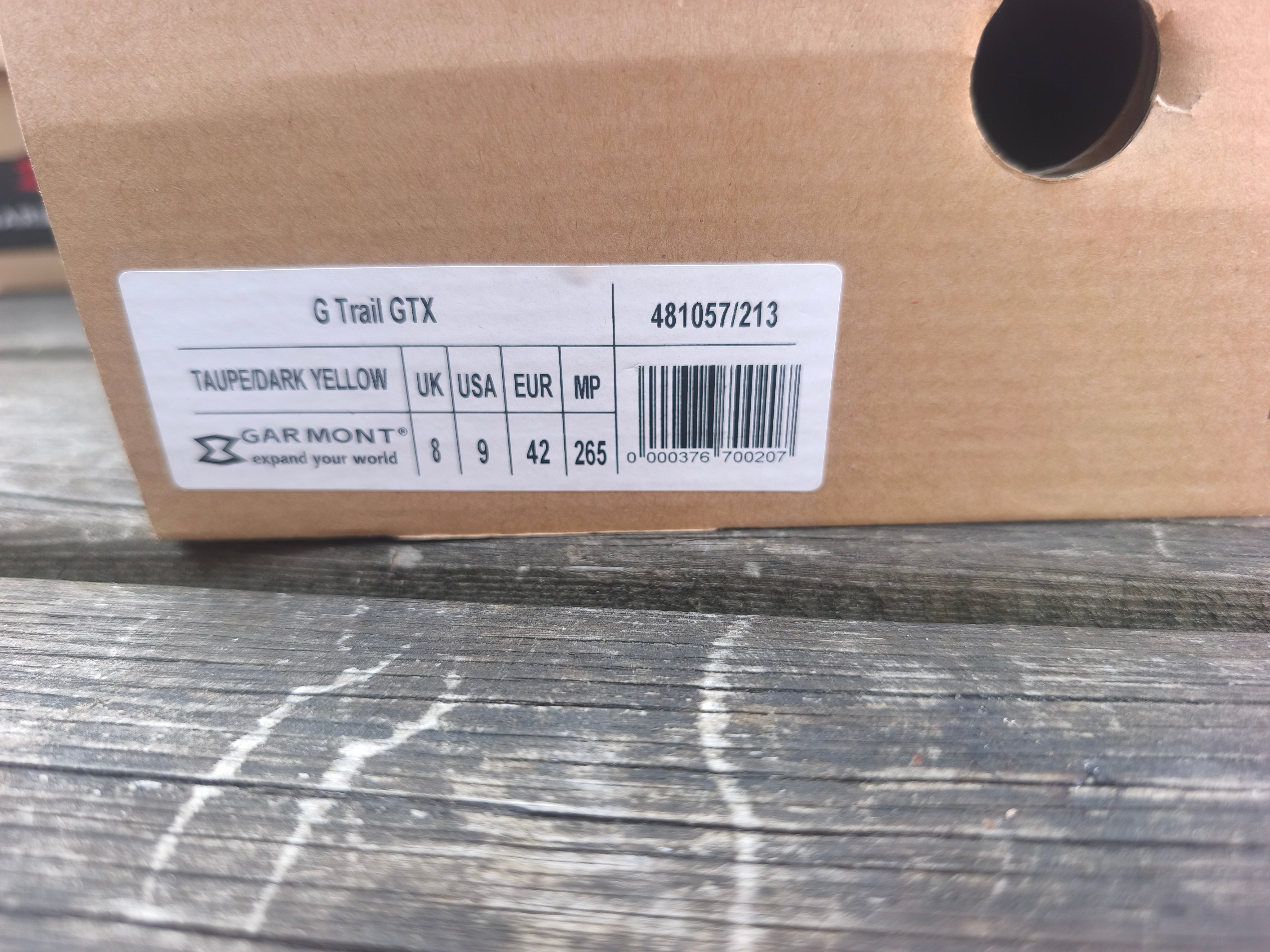 Garmont G-Trail Goretex, størrelse 42, farve Taupe/Dark Yellow.