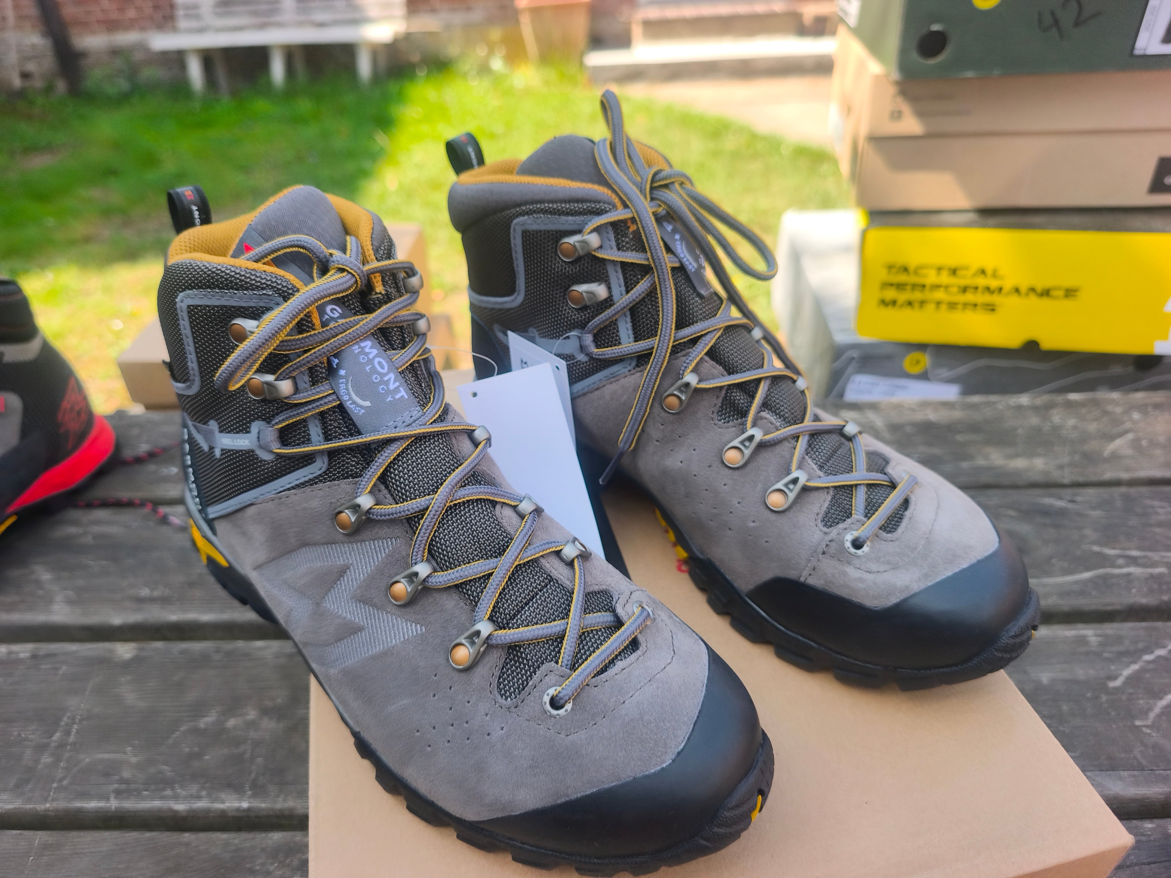 Garmont G-Trek High Goretex, Størrelse 42, farve Taupe/Dark Yellow