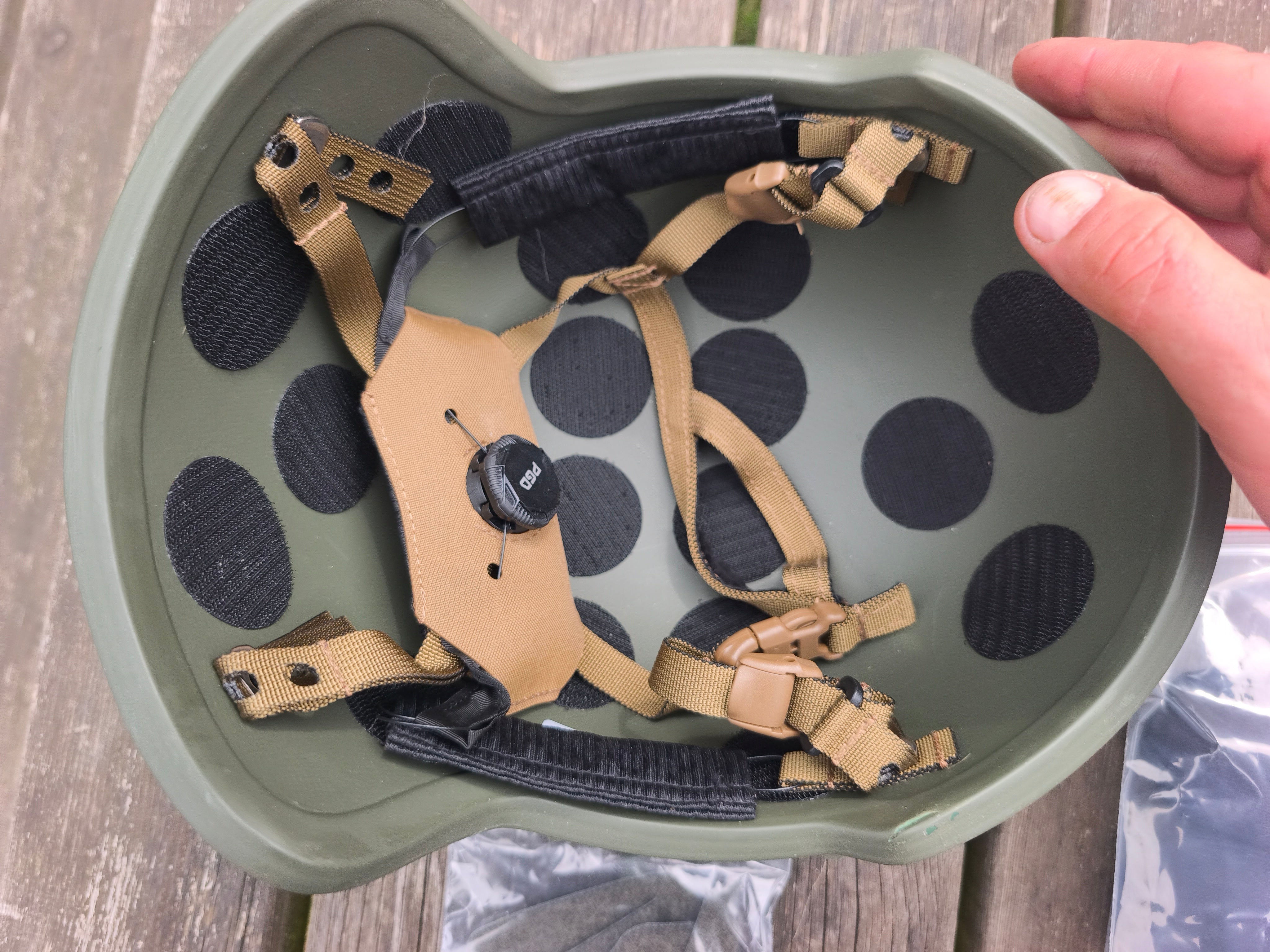 PGD Arch Ballistic hjelm, multicam, large, ubrugt, uden emballage, level 3a, 1 stk tilbage