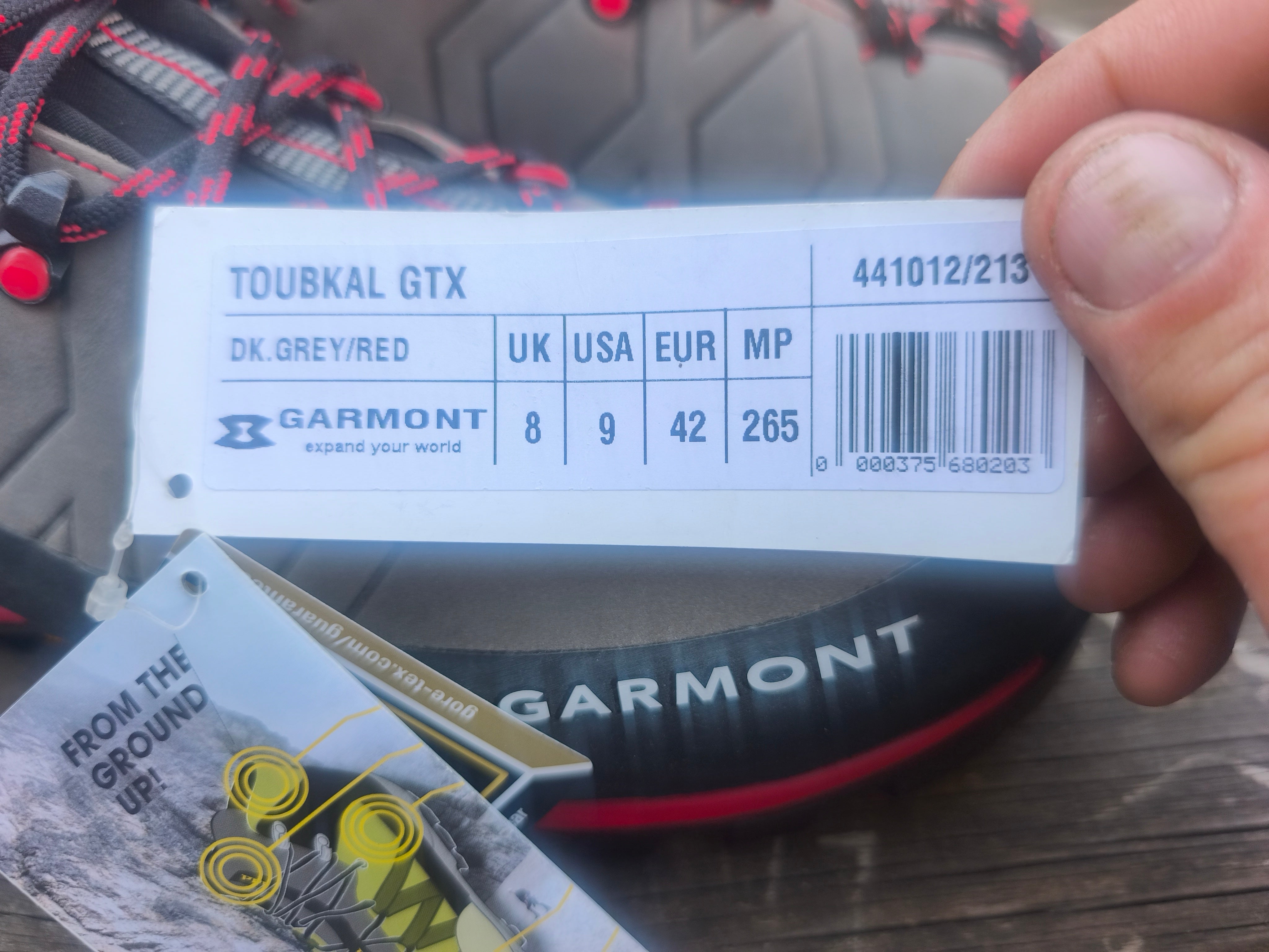 Garmont Toubkal Goretex, størrelse 42, farve grey/red