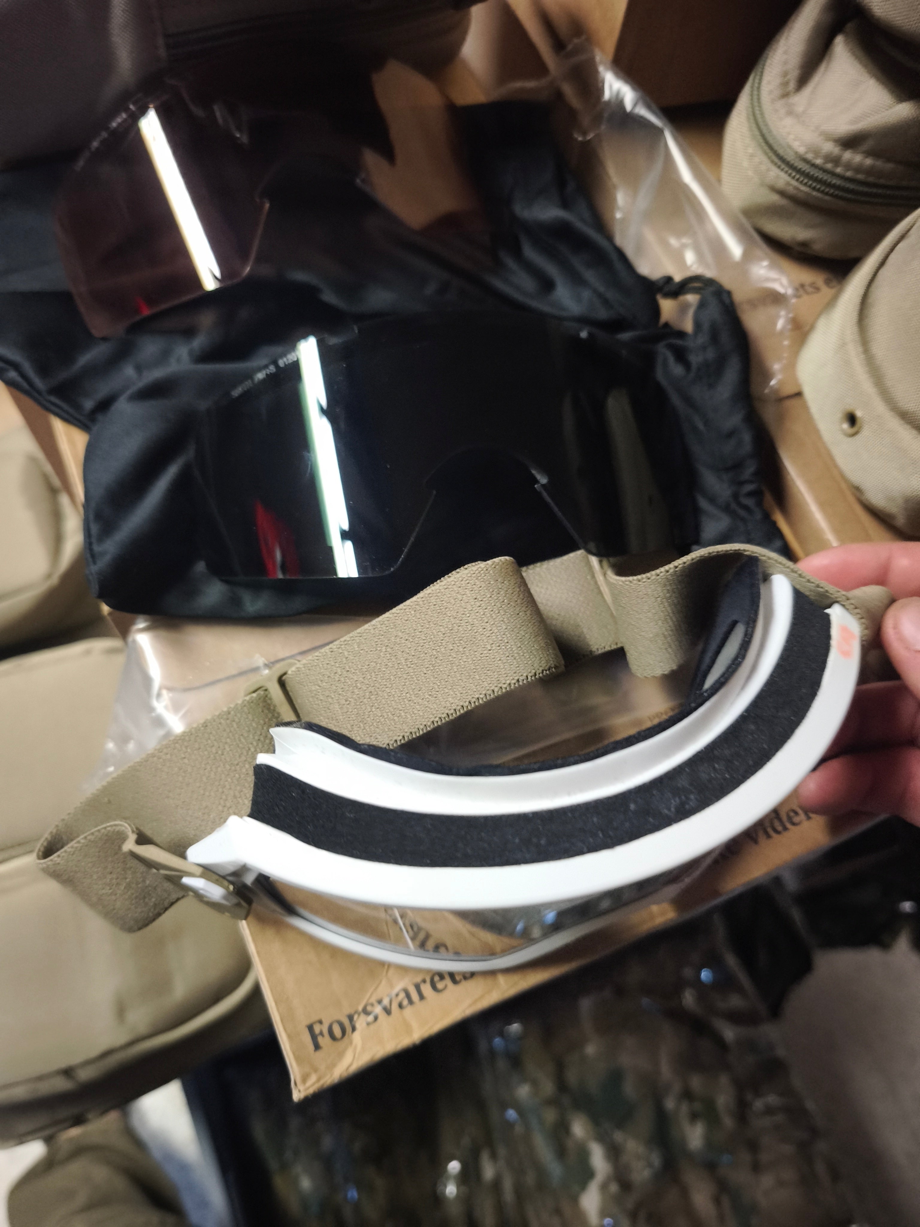 Smith Optics kørebrille, med klart,mørkt og rødt glas, hvide, nye