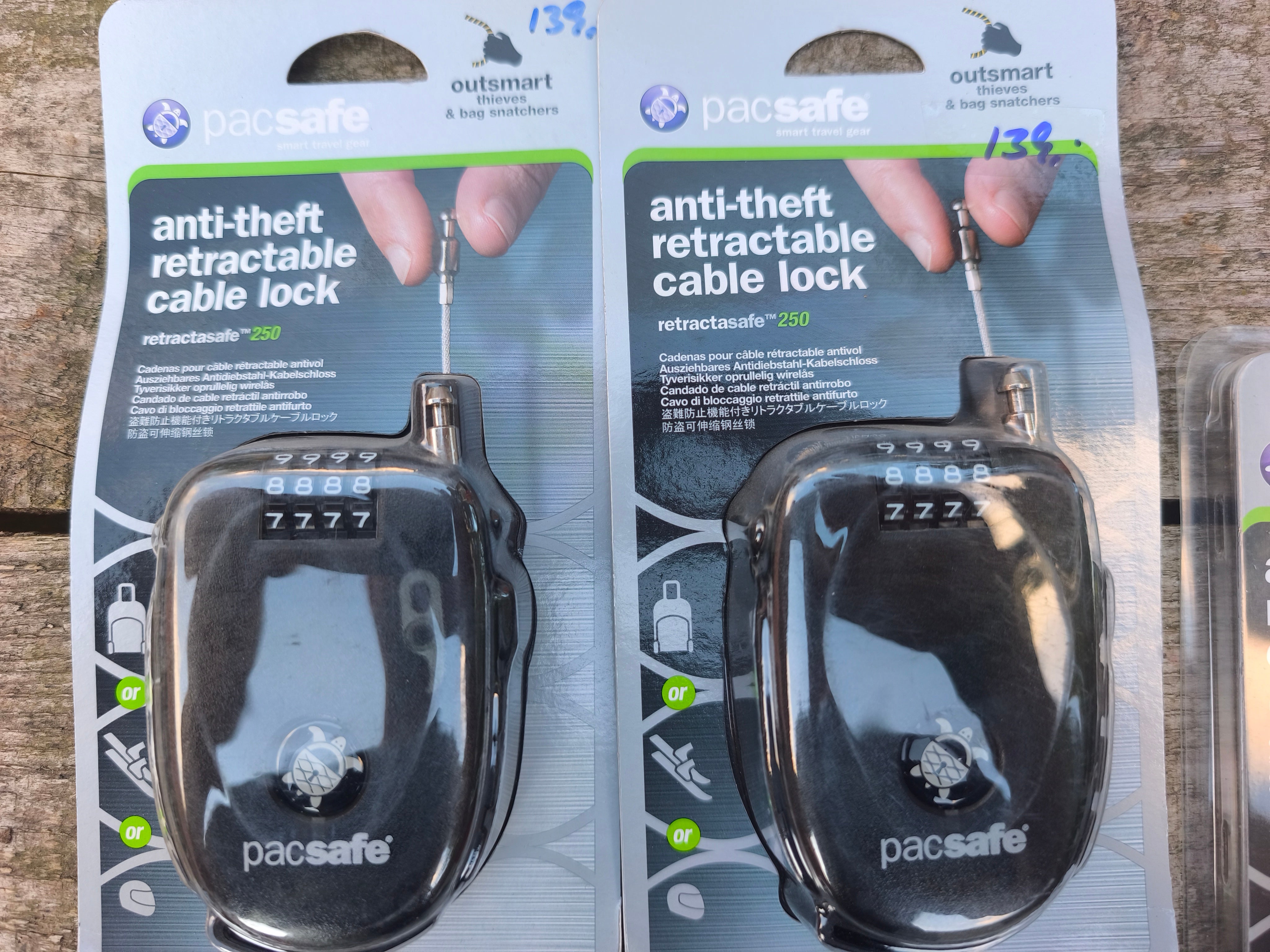 Pacsafe kodelås med wire